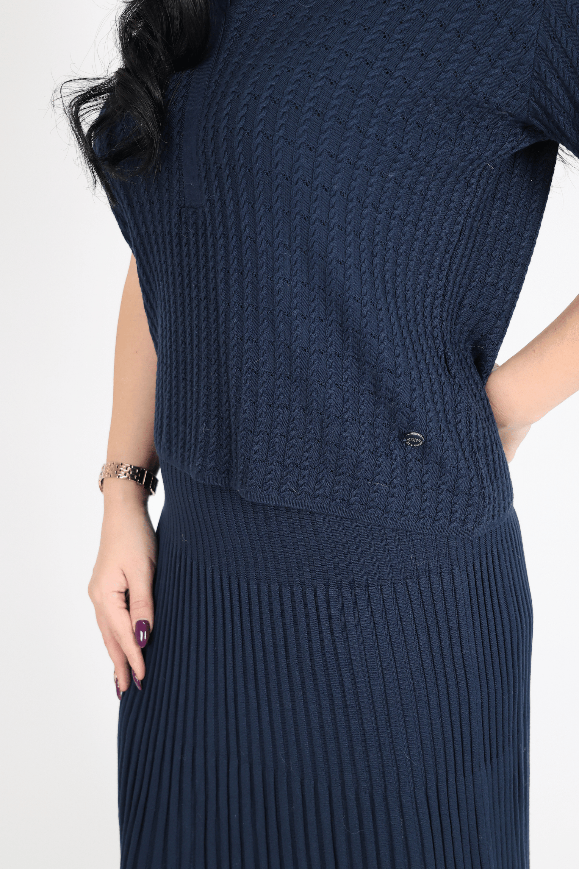 Дамски Комплект от 2 Части, Син Roberto Fashion Store Set Q6R7S81 M INTL Navy