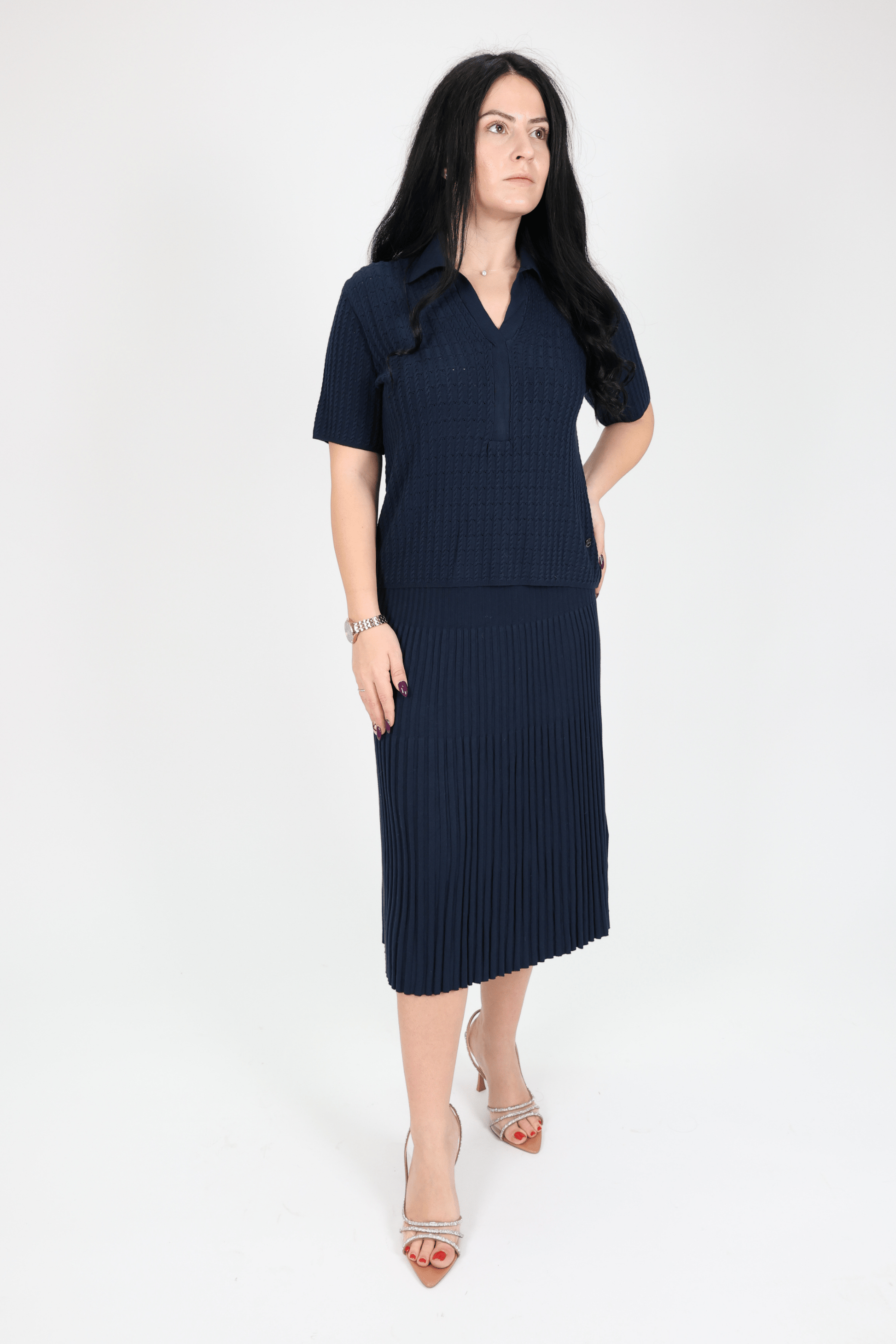 Дамски Комплект от 2 Части, Син Roberto Fashion Store Set Q6R7S81 M INTL Navy