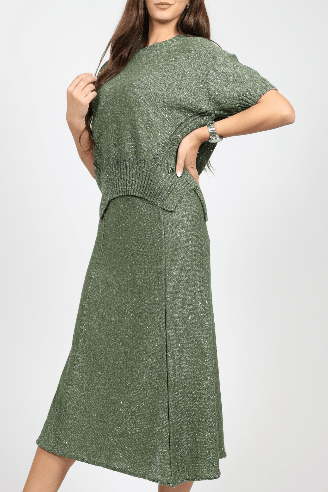 Дамски Комплект от 2 части, Зелен