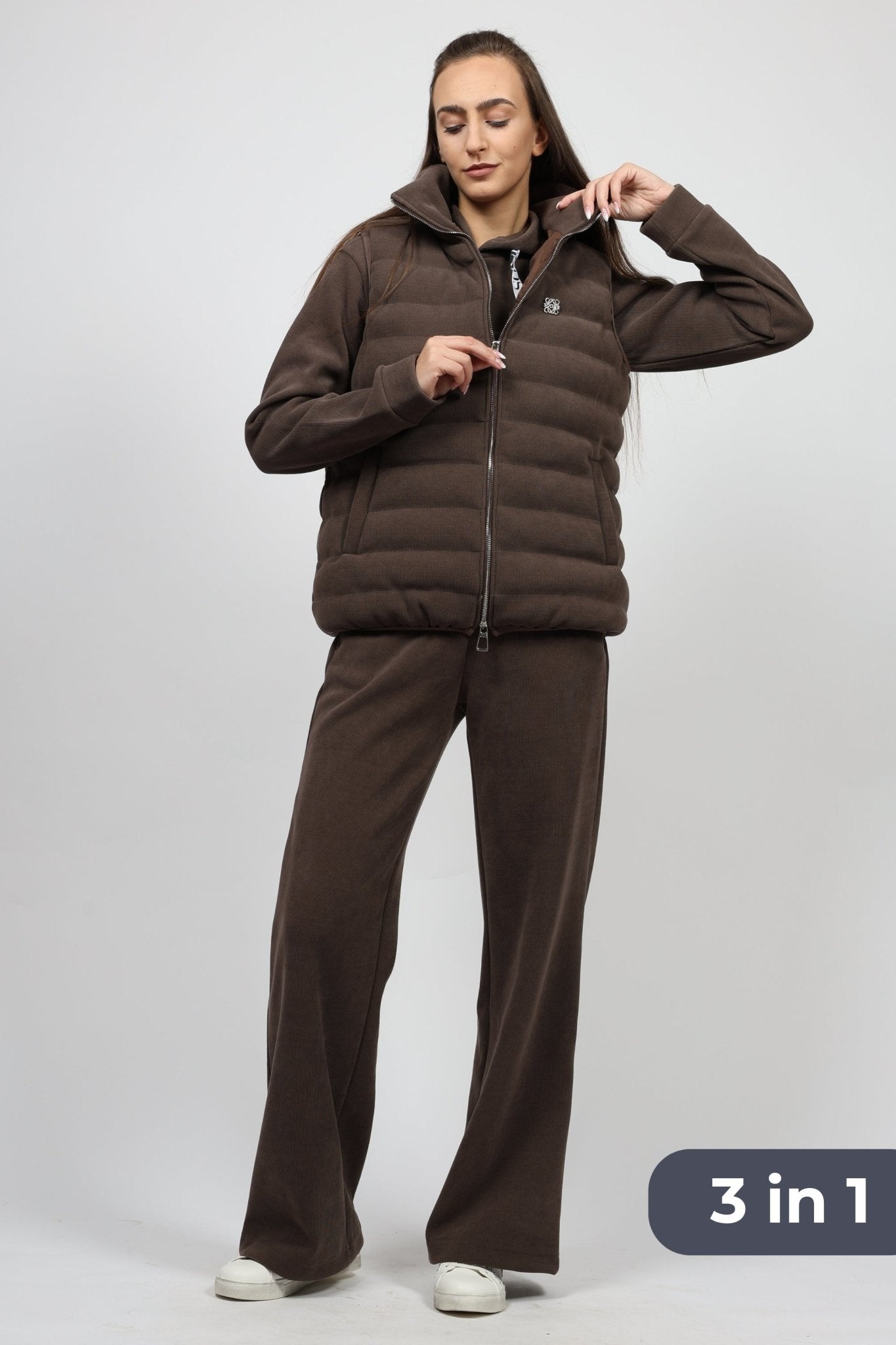 Дамски Комплект от 3 части, Кафяв