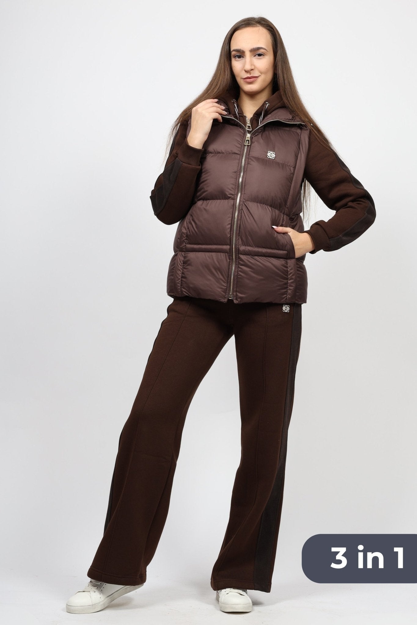 Дамски Комплект от 3 части, Кафяв