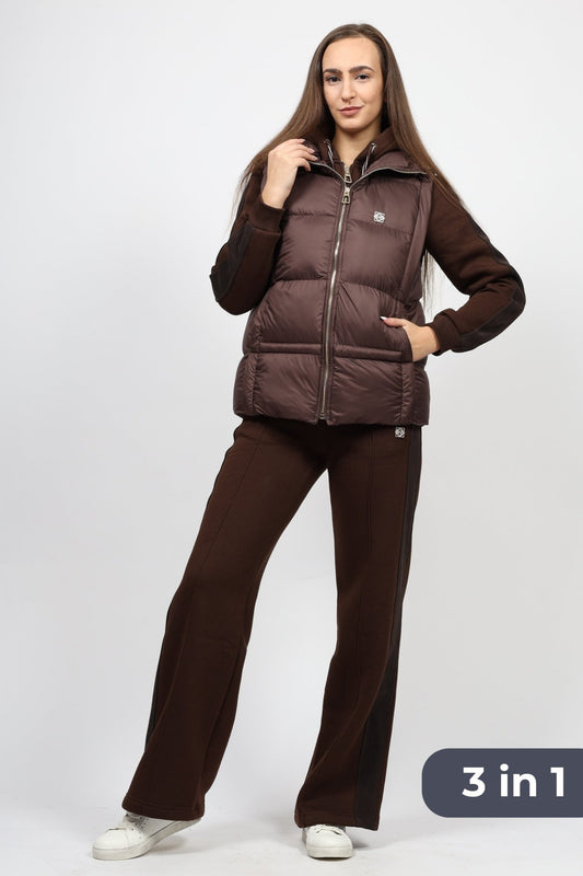 Дамски Комплект от 3 части, Кафяв