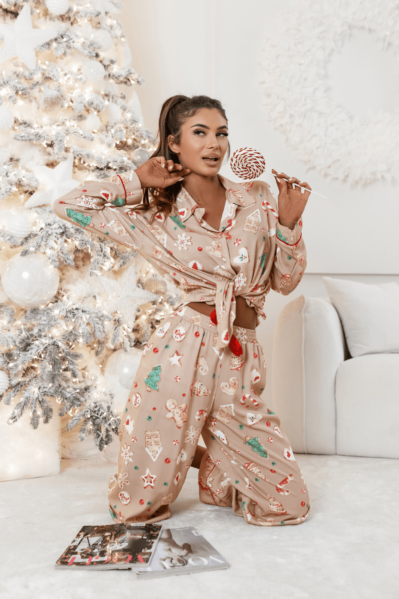 Дамски Комплект Пижама TALLY с Многоцветен Дизайн "Cookies" за Уютен Сън LaBalancia Roberto Fashion Store Set 5907378516827 XS/S