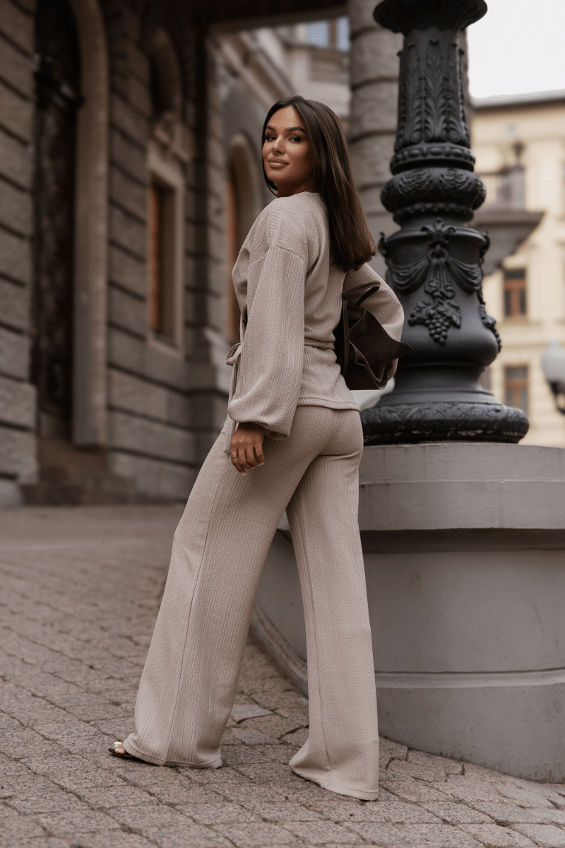 Дамски комплект SIENNA с пуловер - бежов LaBalancia Roberto Fashion Store Set 5907378527755 M/L