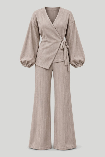 Дамски комплект SIENNA с пуловер - бежов LaBalancia Roberto Fashion Store Set 5907378527748 XS/S