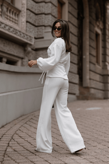 Дамски комплект SIENNA с пуловер в екрю LaBalancia Roberto Fashion Store Set 5907378527779 M/L