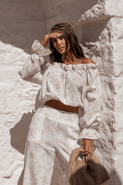 Дамски ленен Комплект - MIA - Floria Beige (Бежов) LaBalancia Roberto Fashion Store Set 5907378522057 XS/S