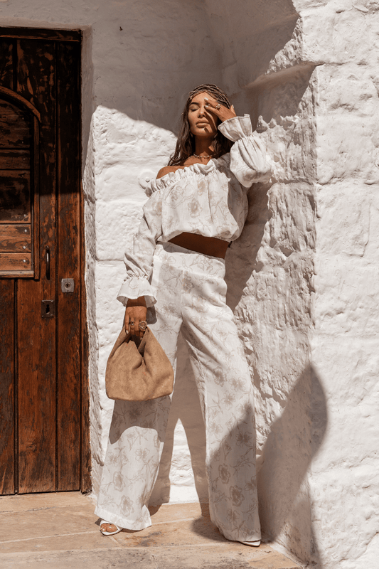 Дамски ленен Комплект - MIA - Floria Beige (Бежов) LaBalancia Roberto Fashion Store Set 5907378522057 XS/S