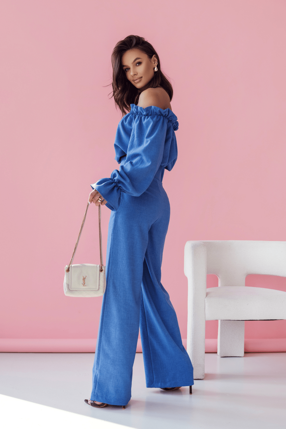 Дамски ленен комплект MIA - многокомпонентна тениска и панталони LaBalancia Roberto Fashion Store Shirt 5907378509362 XS/S