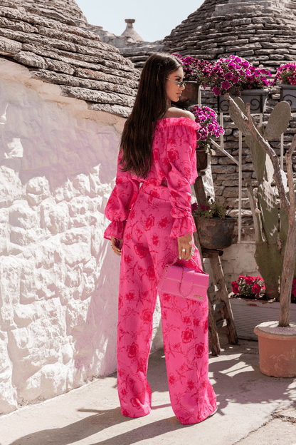 Дамски ленен комплект - MIA, Розов Floria LaBalancia Roberto Fashion Store Set 5907378522088 M/L