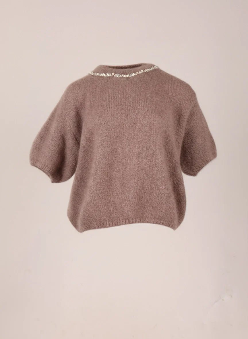 Дамски Мохерен Пуловер, Бежов Gold&Gold Roberto Fashion Store Sweater GNG2401SWEBEIKNI TU