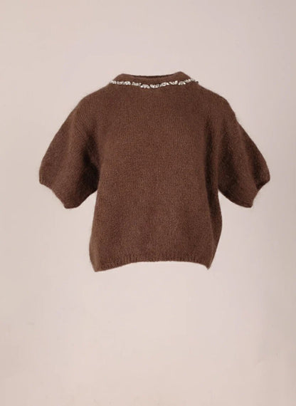 Дамски Мохерен Пуловер, Кафяв Gold&Gold Roberto Fashion Store Sweater GNG2401SWEBROKNI TU