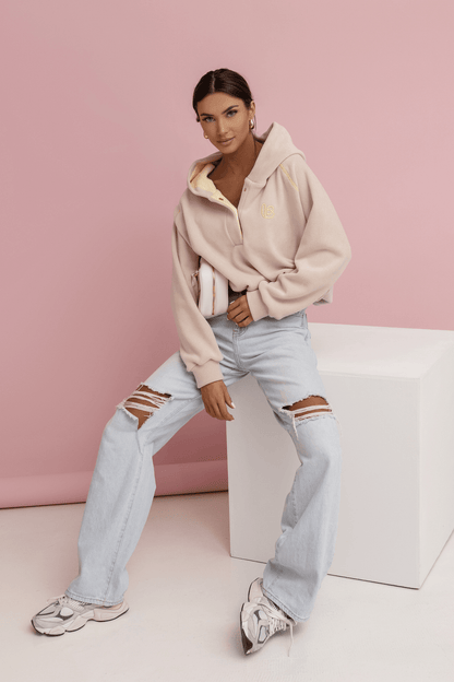 Дамски памучен суитшърт LOOM – Класически модел в бежово за стил и ежедневен комфорт LaBalancia Roberto Fashion Store Shirt 5907378519453 UNI