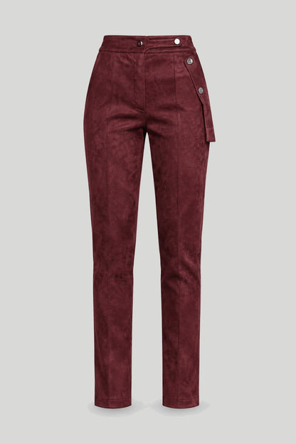 Дамски панталон цигаретка KIARA – елегантно бордо, 90 см LaBalancia Roberto Fashion Store Pants 5907378515707 S