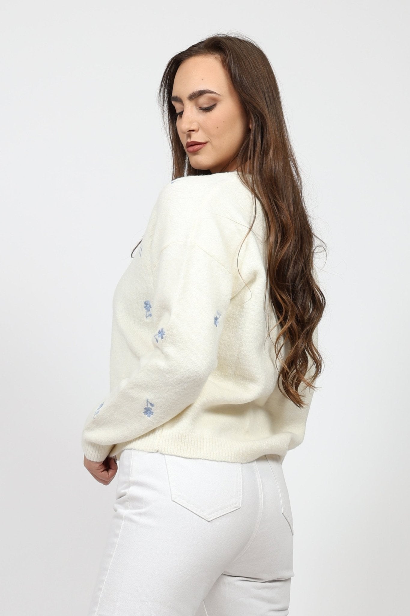 Дамски Пуловер, Екрю Andy & Lucy Paris Roberto Fashion Store Sweater ANL1311SWEWHIPLMSM S - M Бял