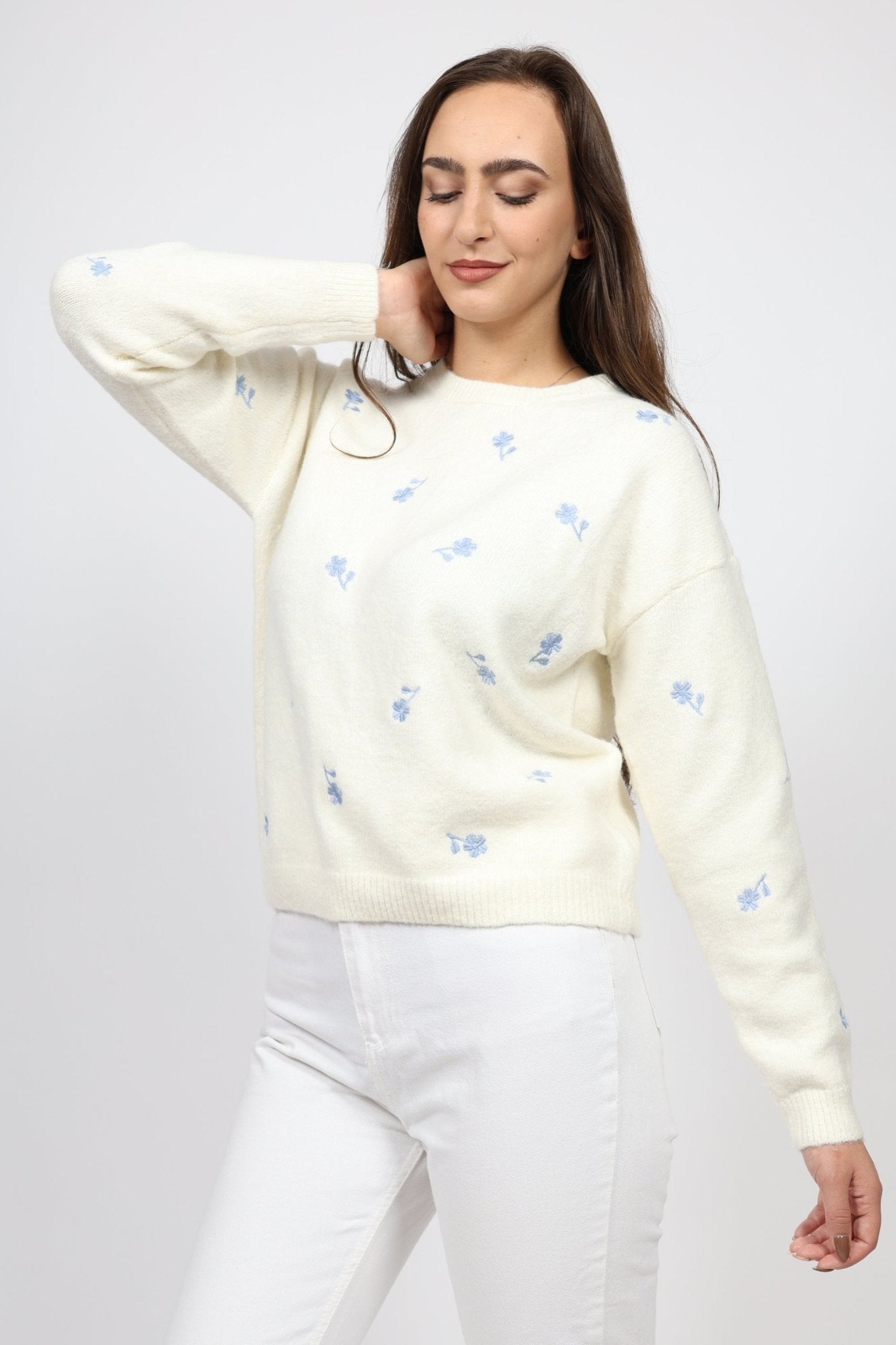 Дамски Пуловер, Екрю Andy & Lucy Paris Roberto Fashion Store Sweater ANL1311SWEWHIPLMSM S - M Бял