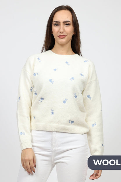Дамски Пуловер, Екрю Andy & Lucy Paris Roberto Fashion Store Sweater ANL1311SWEWHIPLMSM S - M Бял