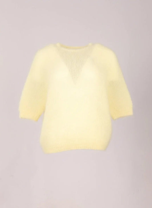 Дамски Пуловер с мохер, Жълт Gold&Gold Roberto Fashion Store Sweater GNG2601SWEYELKNI TU