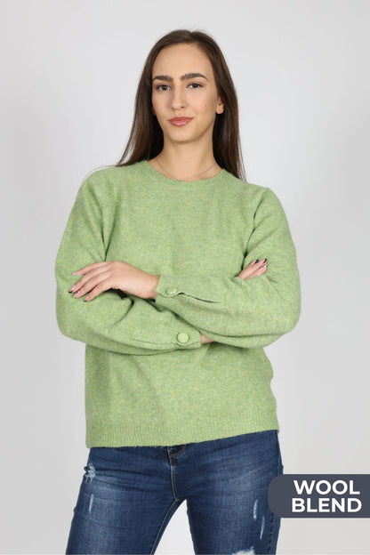 Дамски Пуловер, Зелен Andy & Lucy Paris Roberto Fashion Store Sweater ANL1311SWEGRNPAMSM S - M