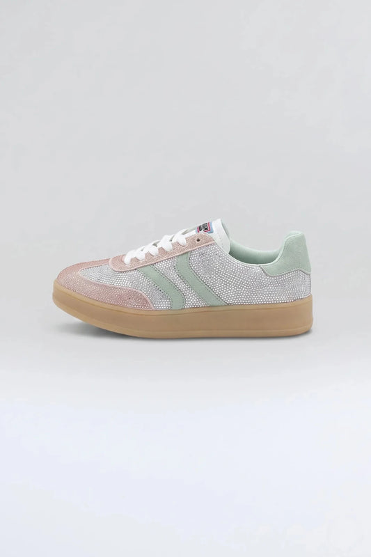 Дамски Сникърси "Champagne" с Кристали и Подметка в Телесен Цвят Gold&Gold Roberto Fashion Store Sneakers GNG2603GB1048CPGN-36 36