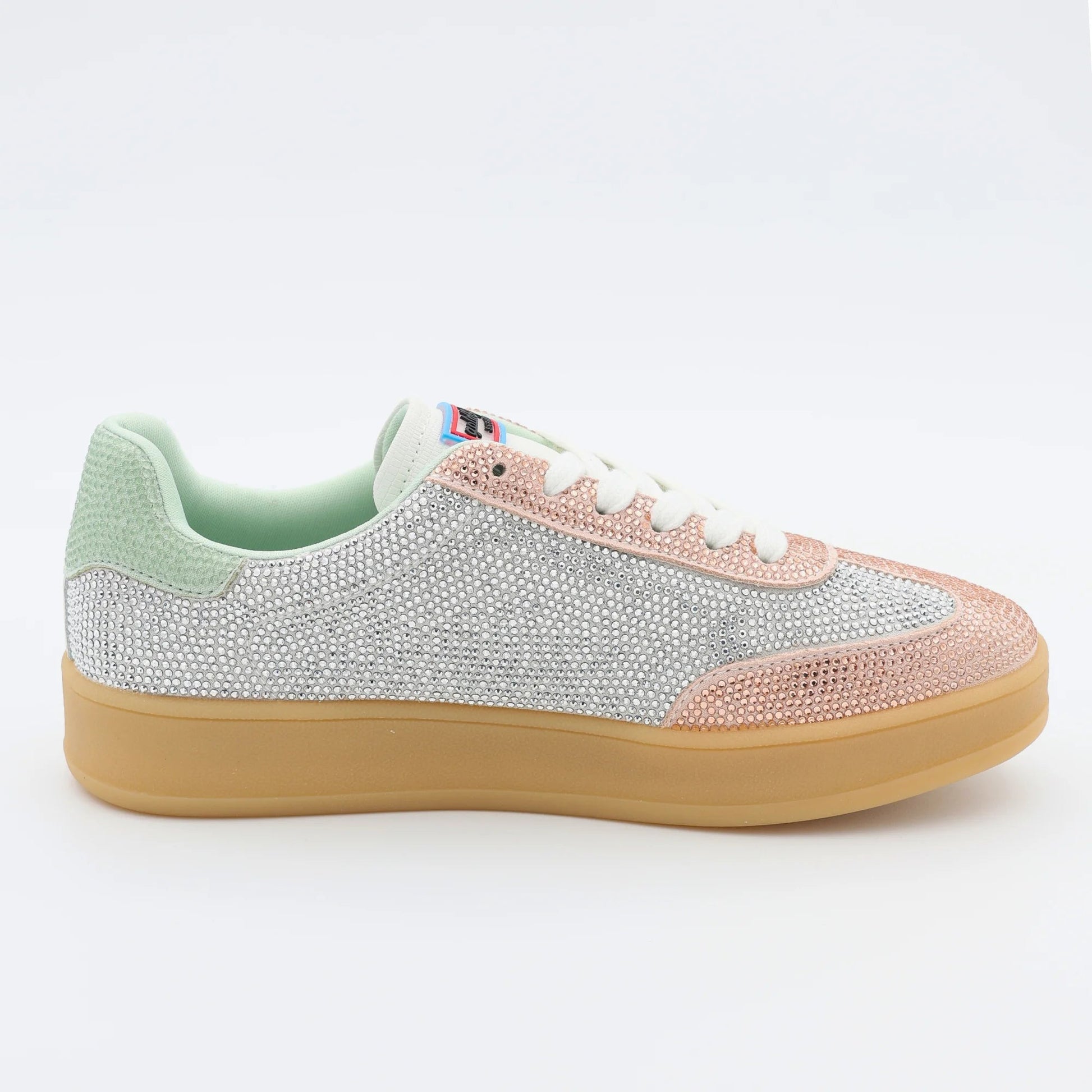 Дамски Сникърси "Champagne" с Кристали и Подметка в Телесен Цвят Gold&Gold Roberto Fashion Store Sneakers GNG2603GB1048CPGN-36 36