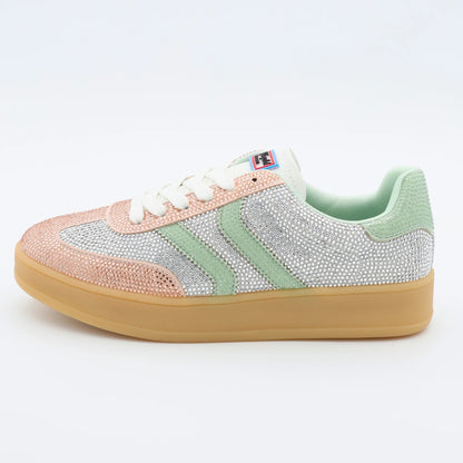Дамски Сникърси "Champagne" с Кристали и Подметка в Телесен Цвят Gold&Gold Roberto Fashion Store Sneakers GNG2603GB1048CPGN-36 36