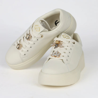 Дамски Сникърси с брошки, Бял Gold 'n Gold Roberto Fashion Store Sneakers GNG1012SNKWHIBRC36 36