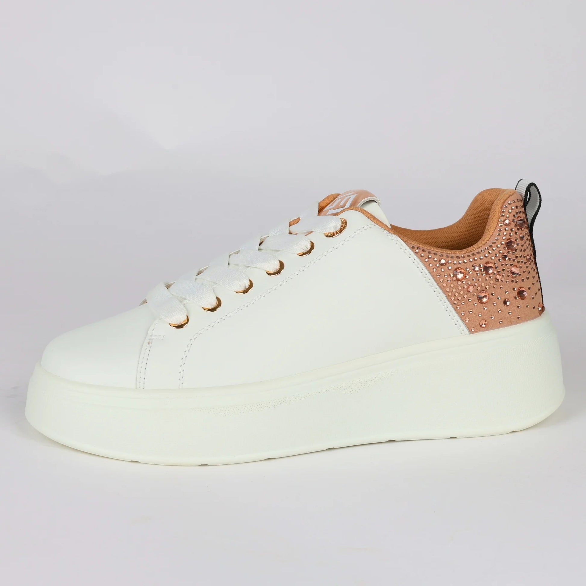 Дамски Сникърси с камъни, Бял Gold&Gold Roberto Fashion Store Sneakers GNG1012SNKWHISTO36 36