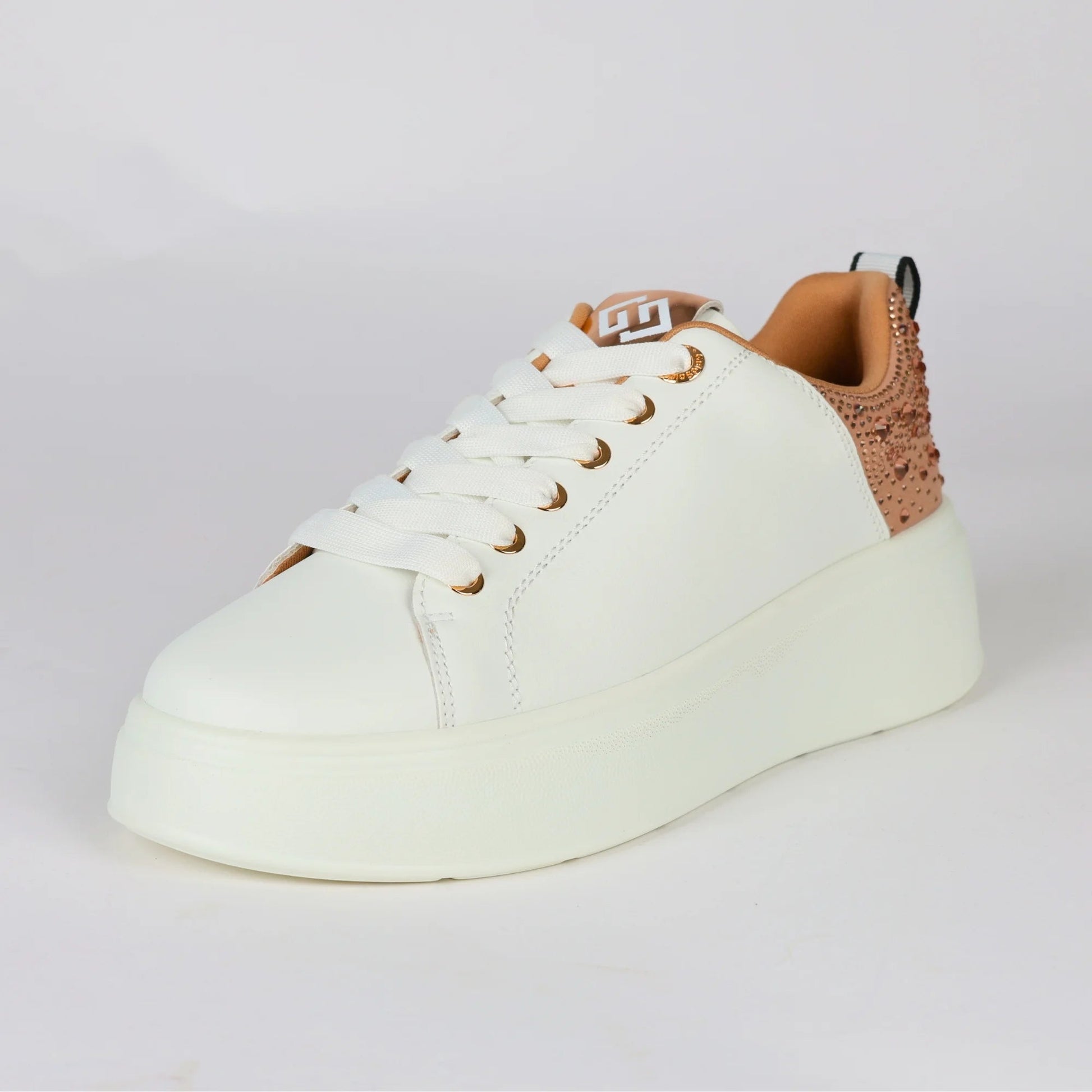 Дамски Сникърси с камъни, Бял Gold&Gold Roberto Fashion Store Sneakers GNG1012SNKWHISTO36 36