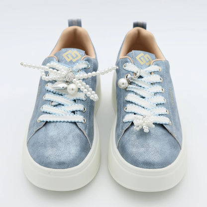 Дамски Спортни Сникърси "Evita Peron" с перли Gold&Gold Roberto Fashion Store Sneakers GNG2603GB1046BLU-36 36