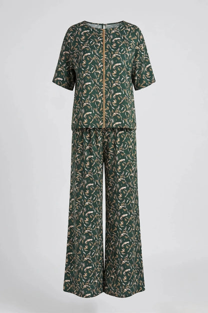 Дамски вискозен комплект 2 в 1 Roberto&Co - зелено Roberto&Co Roberto Fashion Store Set PIE0907SETGRESRT-S/M S/M