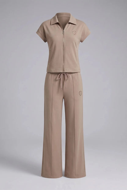 Дамски вискозен комплект 2 в 1 So Cute - кафяво So Cute Roberto Fashion Store Set SCT0907SETBROTOP-S S