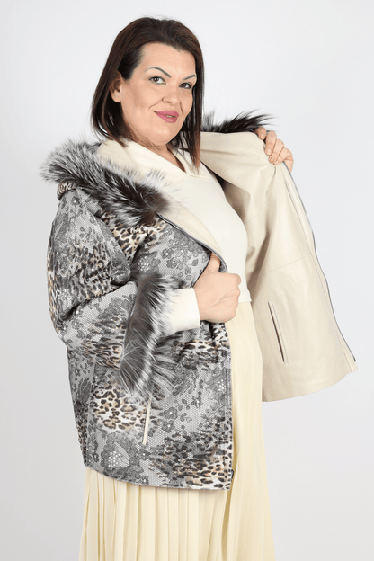Дамско Двулицево Яке, Бежов Roberto Fashion Store Jacket RFRVSBLJCKWH12032XL XXL Beige