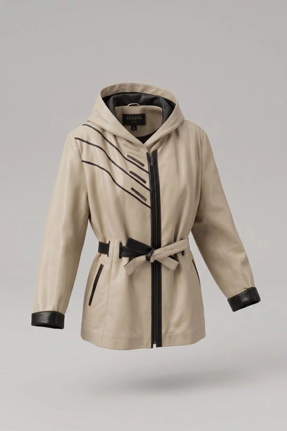 Дамско Кожено Яке, Бежов Roberto&Co Roberto Fashion Store Jacket LEA2511JCKBEIBLTM XS