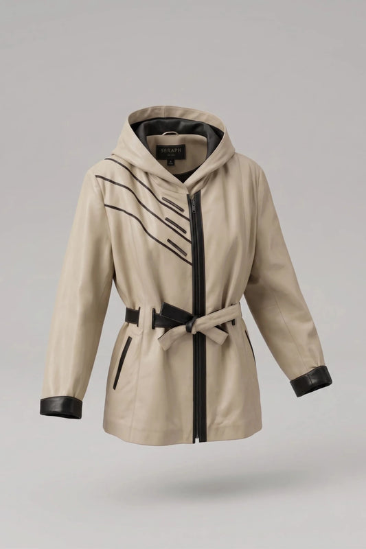 Дамско Кожено Яке, Бежов Roberto&Co Roberto Fashion Store Jacket LEA2511JCKBEIBLTM XS