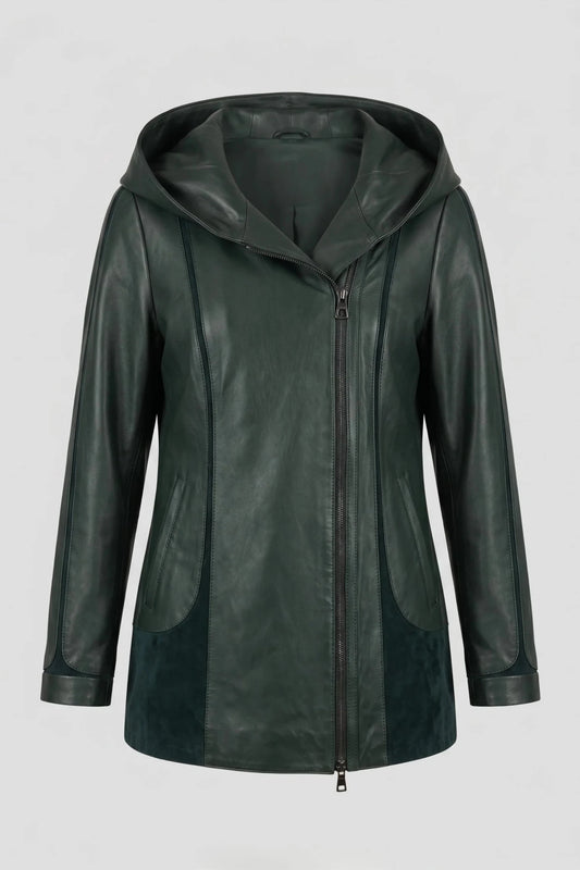 Дамско кожено яке Siena - пастелно зелено Roberto&Co Roberto Fashion Store Jacket LEA2505JCKGPSVL+2XL 2XL
