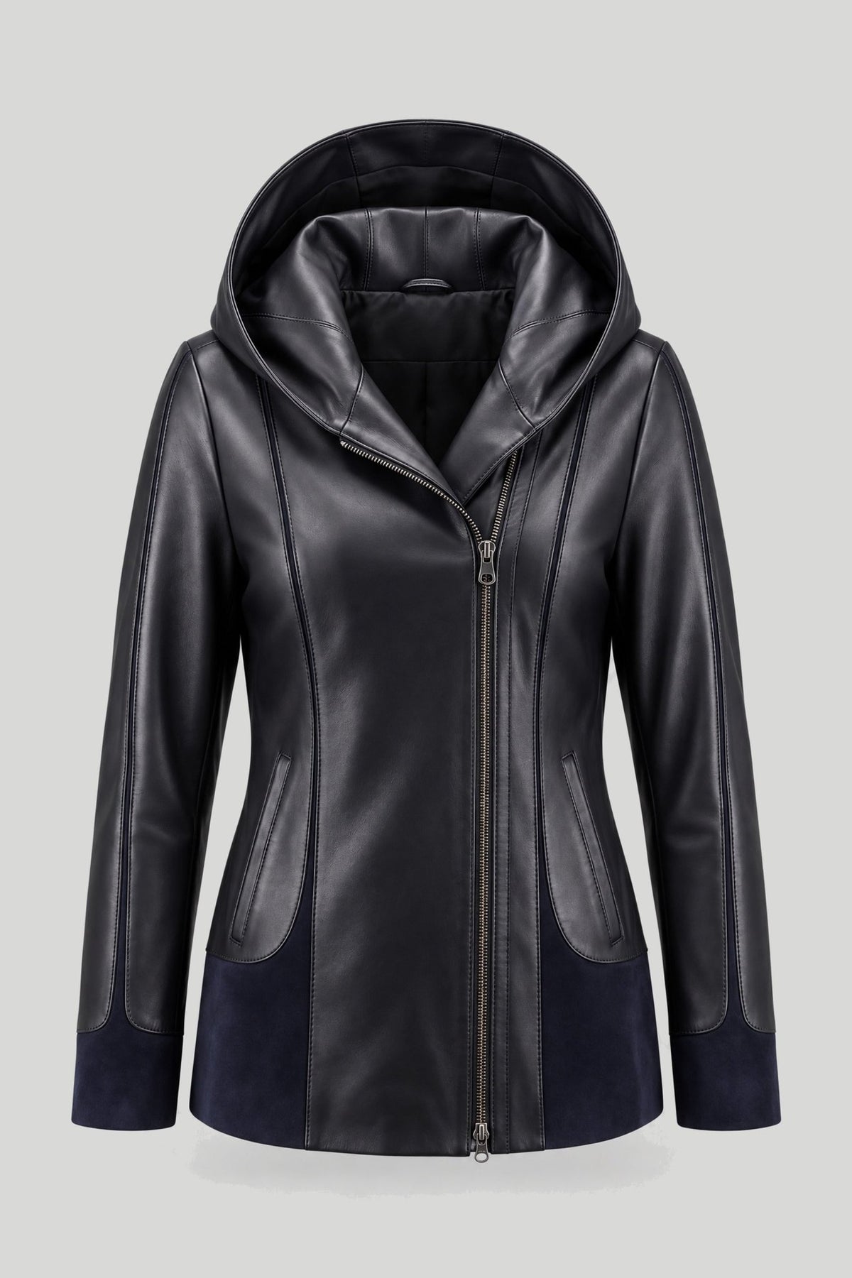 Дамско кожено яке Siena, тъмносиньо, плюс сайз Roberto&Co Roberto Fashion Store Jacket LEA2505JCKNAVVL+2XL 2XL