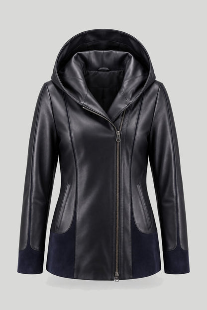 Дамско кожено яке Siena, тъмносиньо, плюс сайз Roberto&Co Roberto Fashion Store Jacket LEA2505JCKNAVVL+2XL 2XL