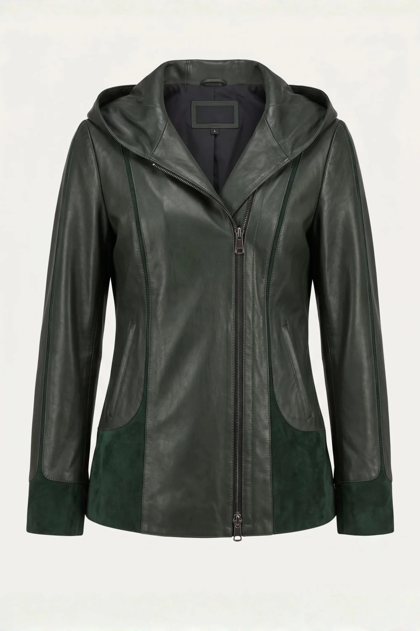 Дамско кожено яке Siena в зелен цвят Roberto&Co Roberto Fashion Store Jacket LEA2505JCKGRNVLR-XS XS