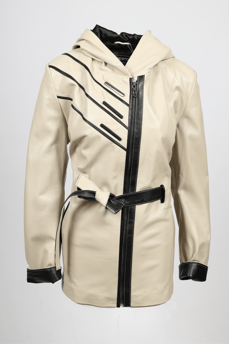 Дамско Кожено Яке, Бежов