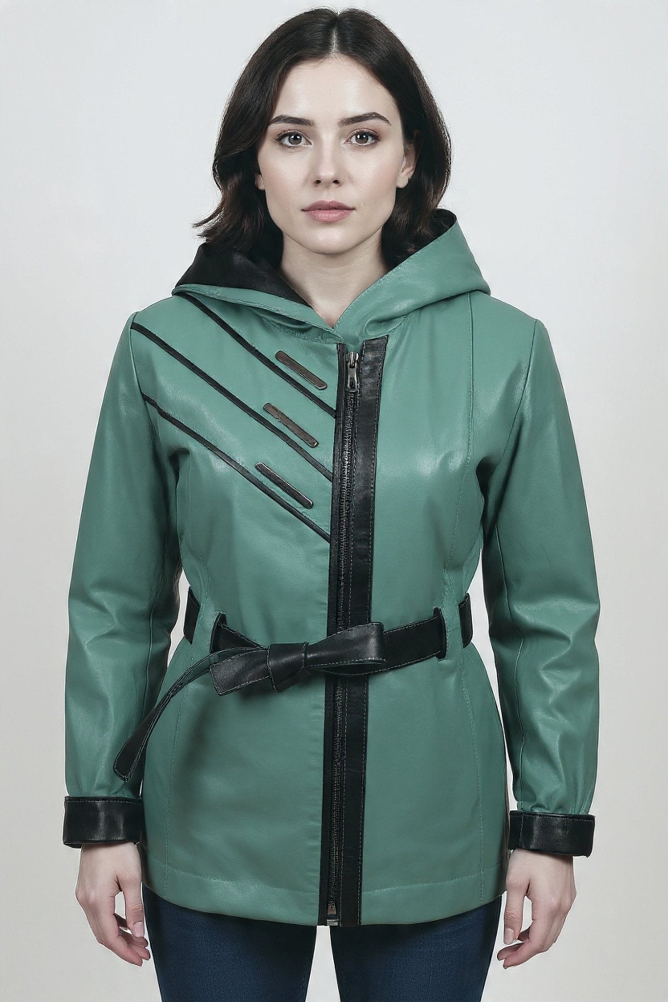 Дамско Кожено Яке, Грахово Зелен Roberto Fashion Roberto Fashion Store Jacket LEA2511JCKGRLBLTM XS