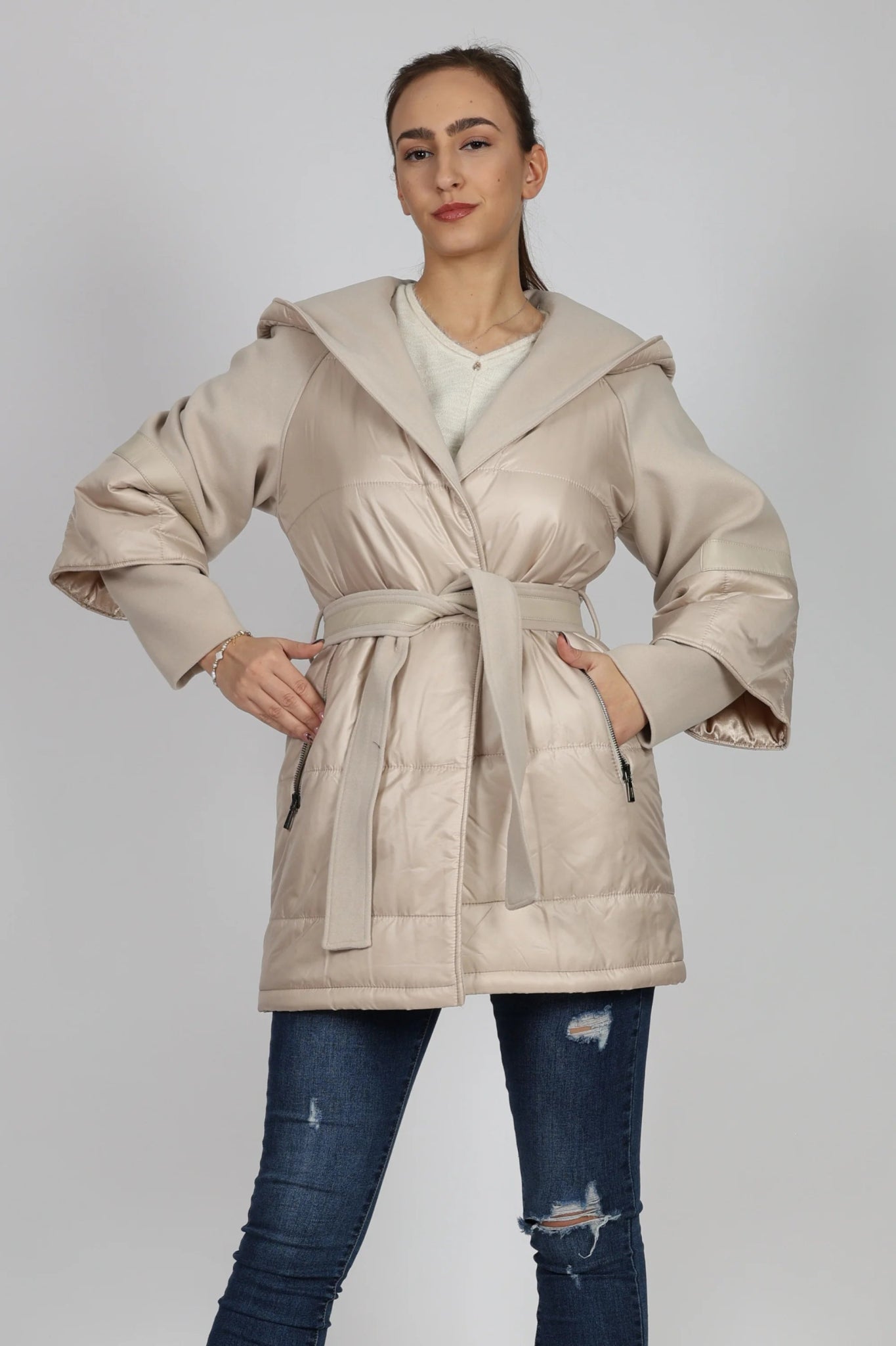 Дамско Палто, Бежов Roberto Fashion Roberto Fashion Store One piece AGS0612COABEISPT38 38