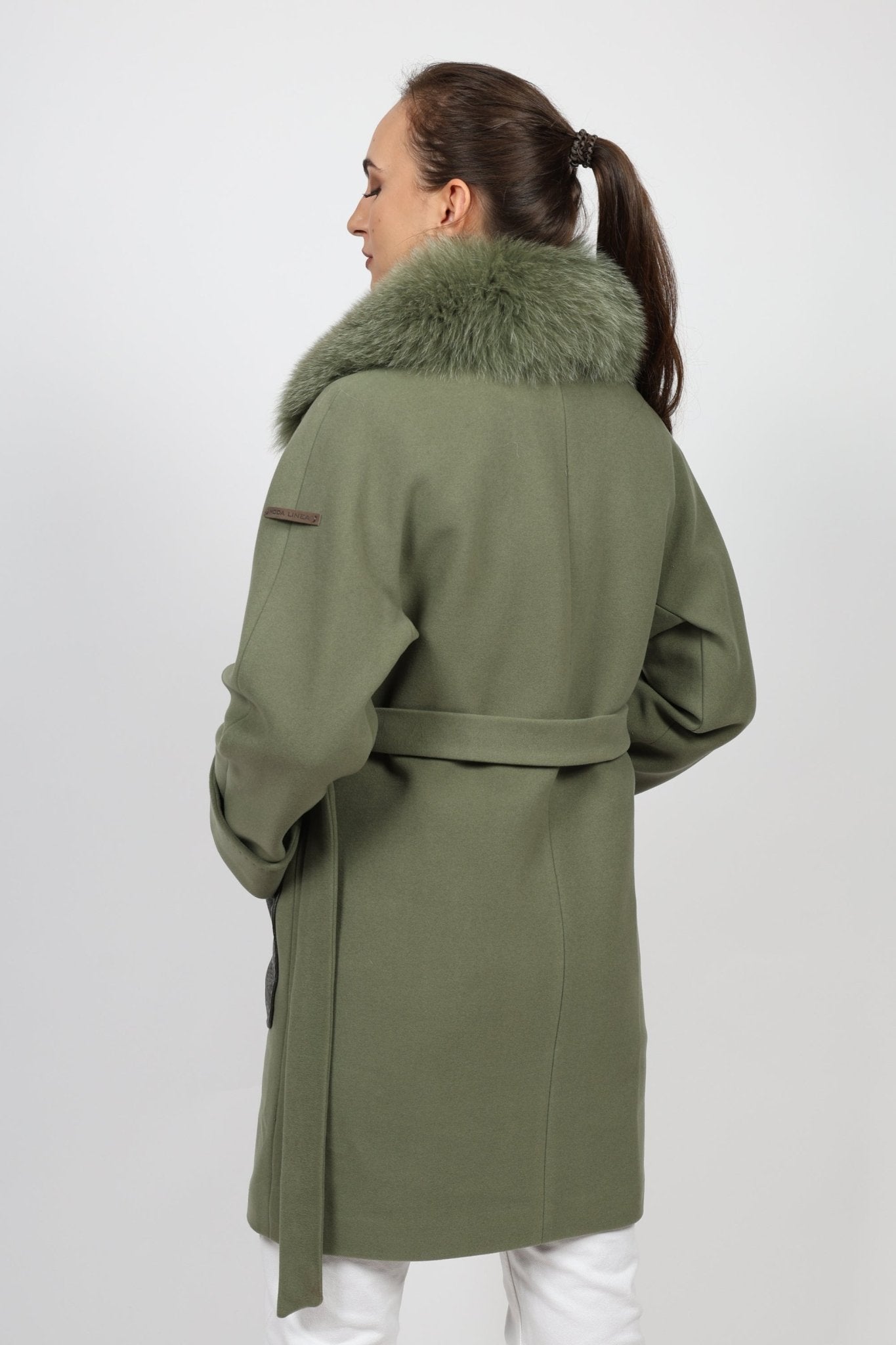 Дамско Палто, Зелен Modalinea Roberto Fashion Store Coat MDL1411COAGRNFUR38 38 Зелен