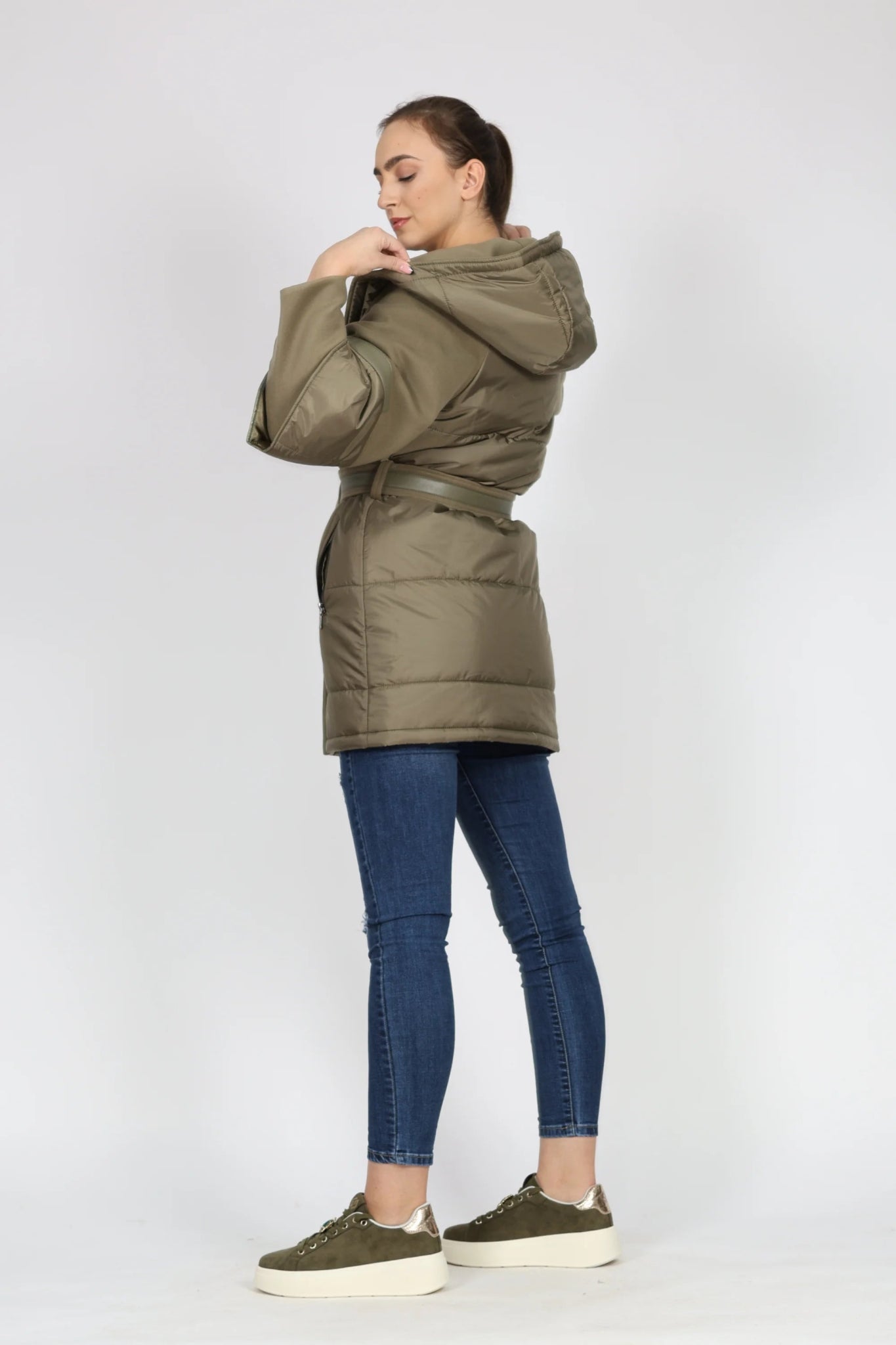 Дамско Палто, Зелен Roberto Fashion Roberto Fashion Store One piece AGS0612COAGRESPT38 38