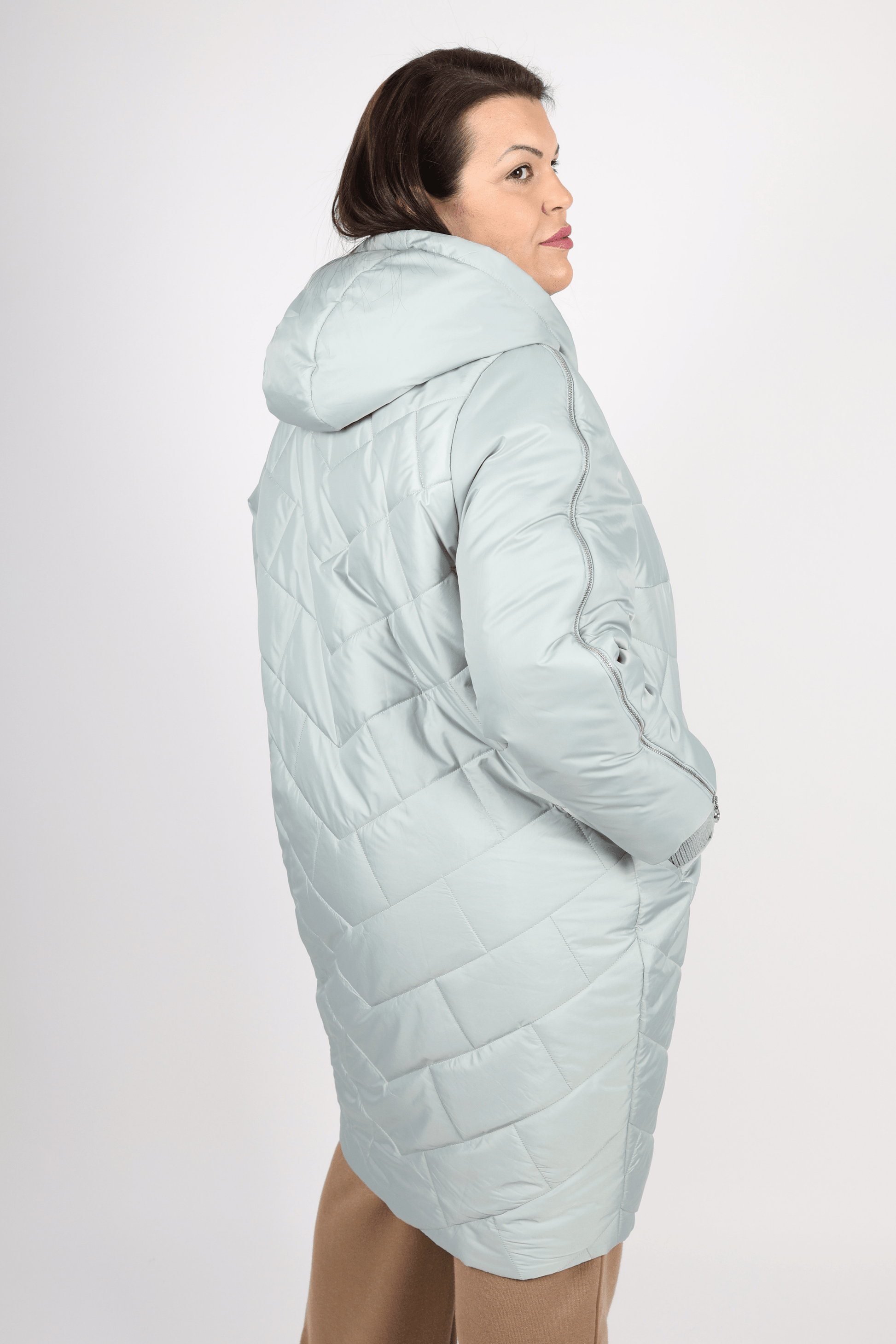 Дамско Яке, Зелен Roberto Fashion Store Coat ROBJCKMINT120342 42 EU Green