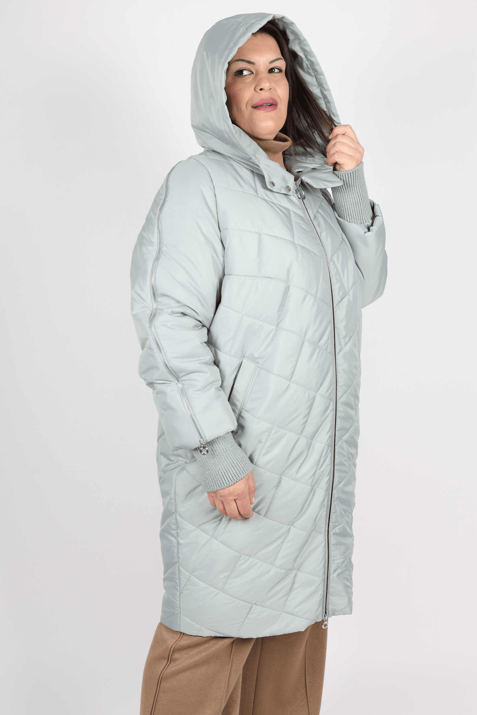 Дамско Яке, Зелен Roberto Fashion Store Coat ROBJCKMINT120342 42 EU Green