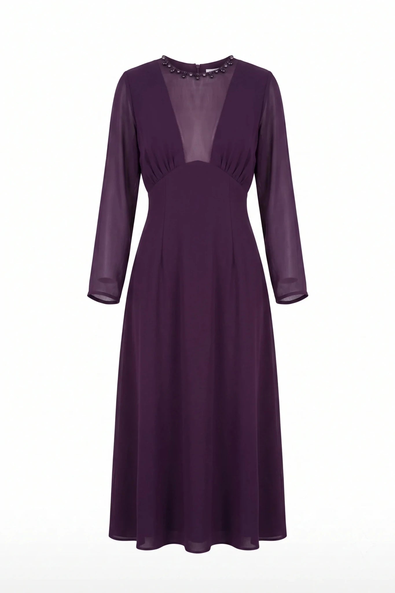Елегантна миди рокля Roberto&Co - лилаво Roberto&Co Roberto Fashion Store Dress NLZ0907DRSPURMID-36 36