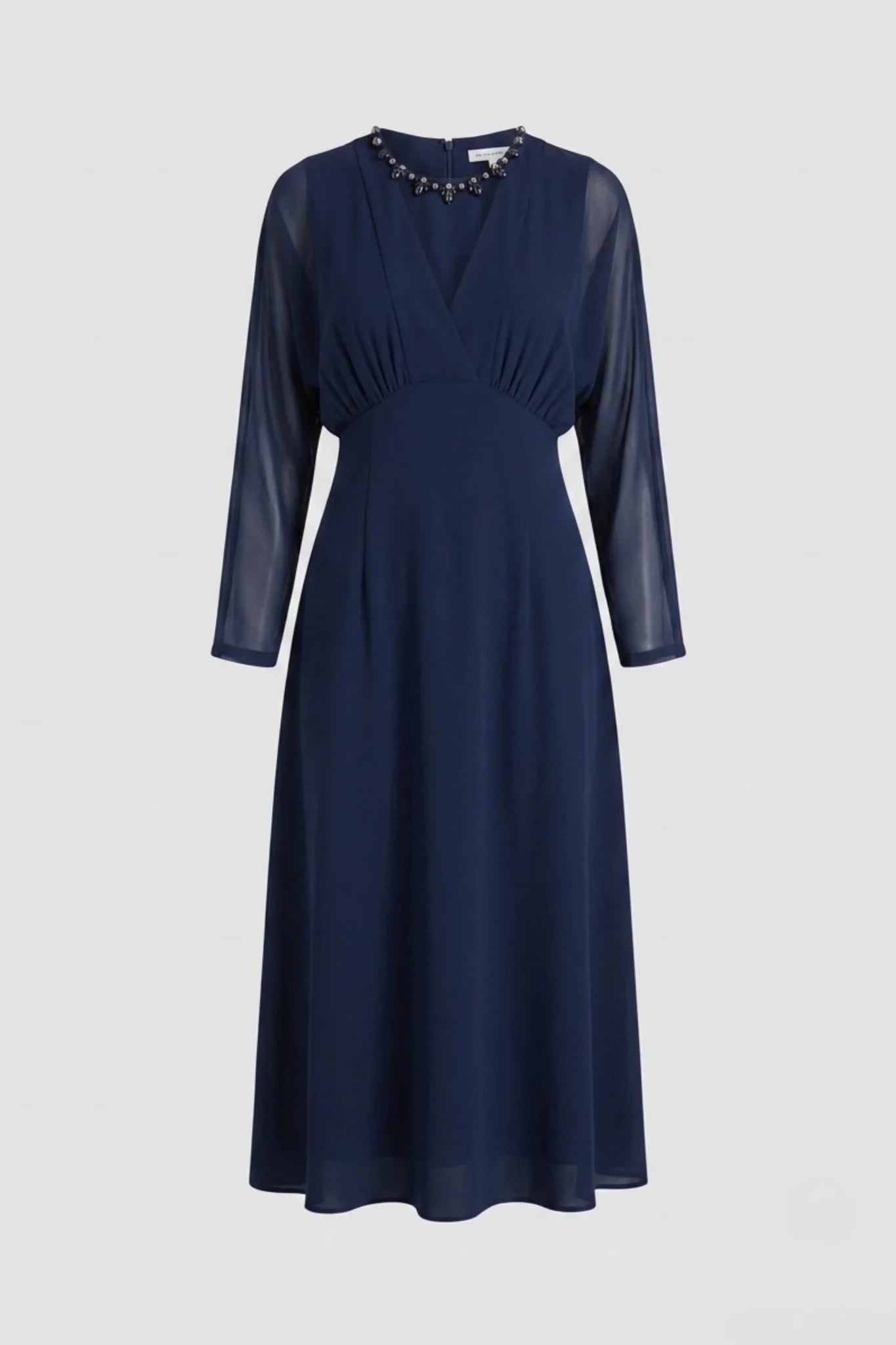 Елегантна миди рокля Roberto&Co - синьо Roberto&Co Roberto Fashion Store Dress NLZ0907DRSBLUMID-36 36