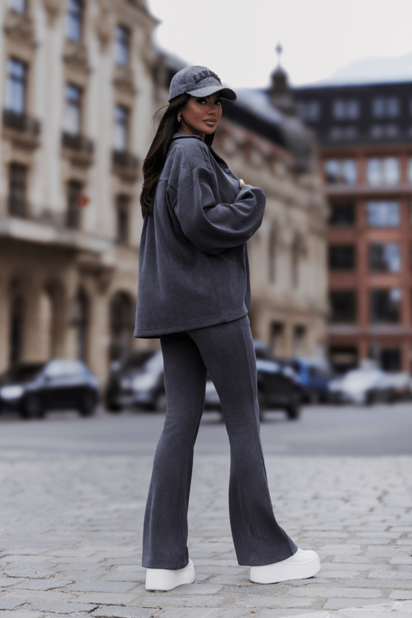 Комплект BLAIR от рипсено кадифе, графит LaBalancia Roberto Fashion Store Set 5907378524020 XS/S