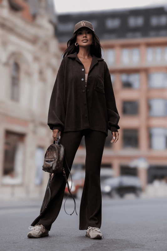 Комплект BLAIR от рипсено кадифе, кафяв LaBalancia Roberto Fashion Store Set 5907378524075 XS/S